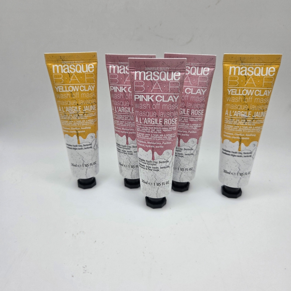Masque BAR Pink and Yellow Clay Wash Off Masks